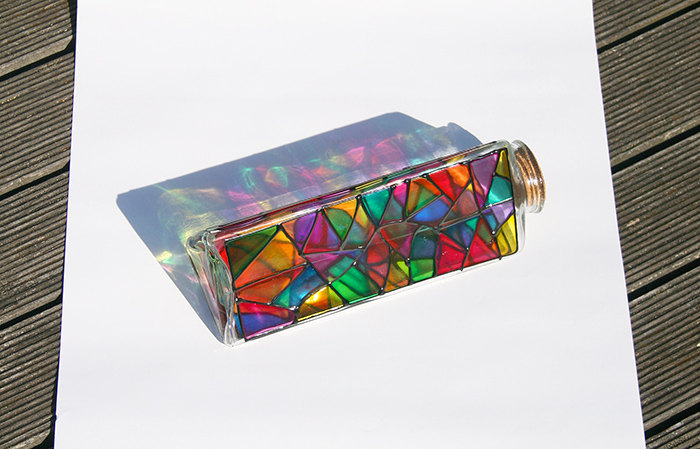 Glass vase from which 'Glass Triangles' and 'Prismatic' were created