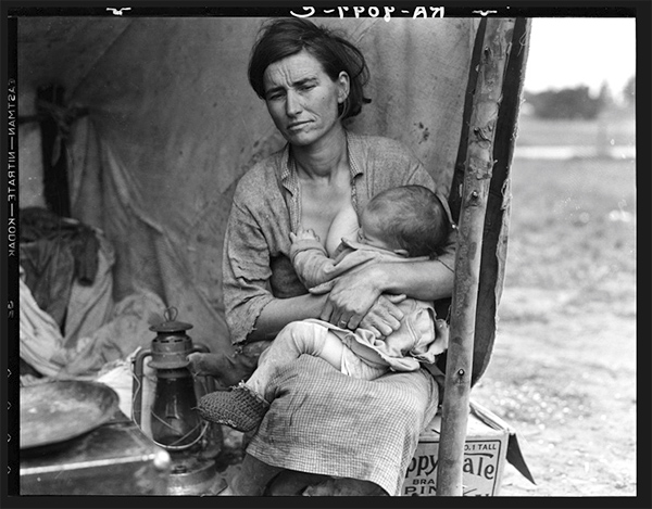 Other photographs in Dorothea Lange's sequence of images