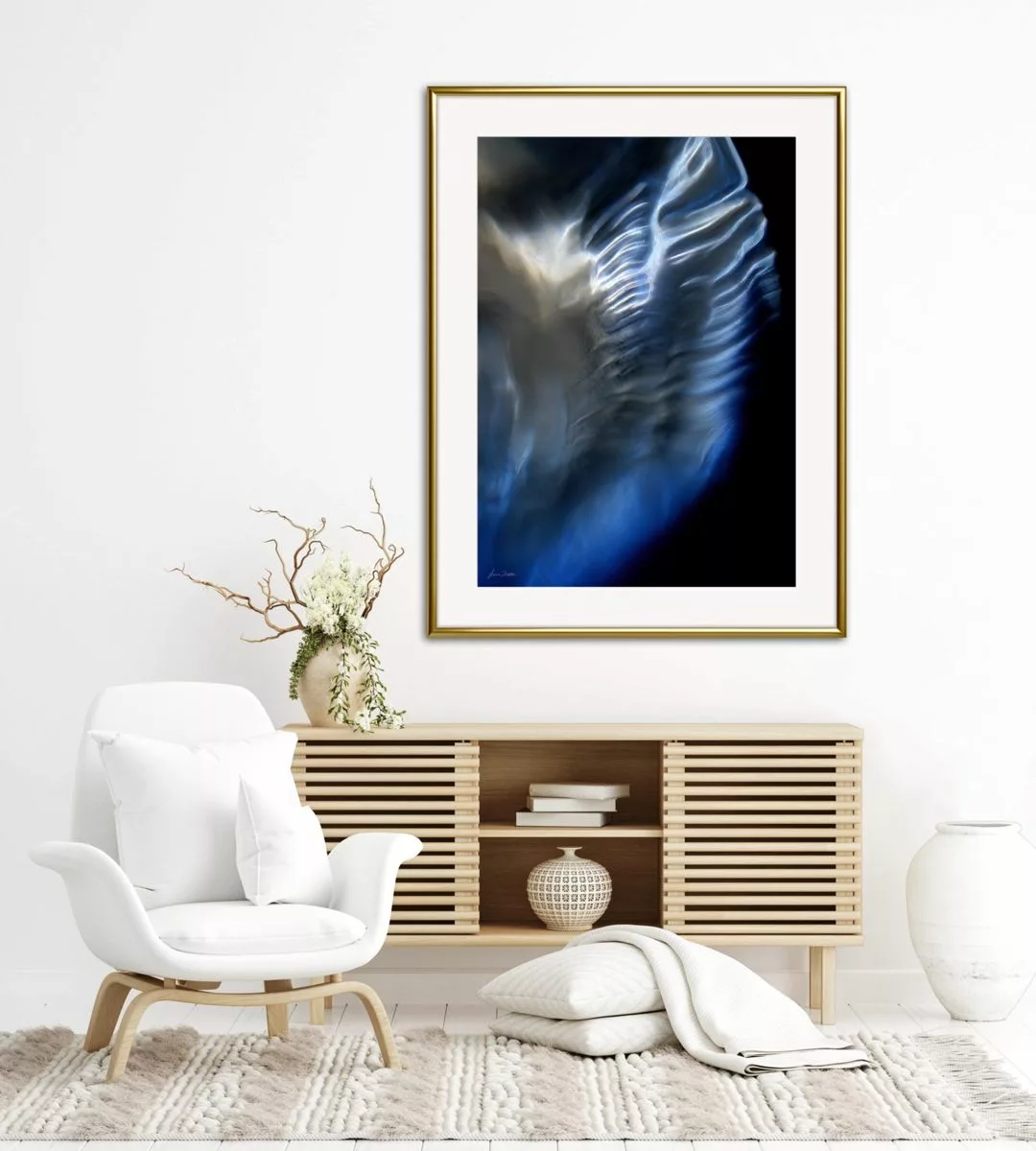 'Angel Wing' (in situ) - Abstract Art by Jane Trotter