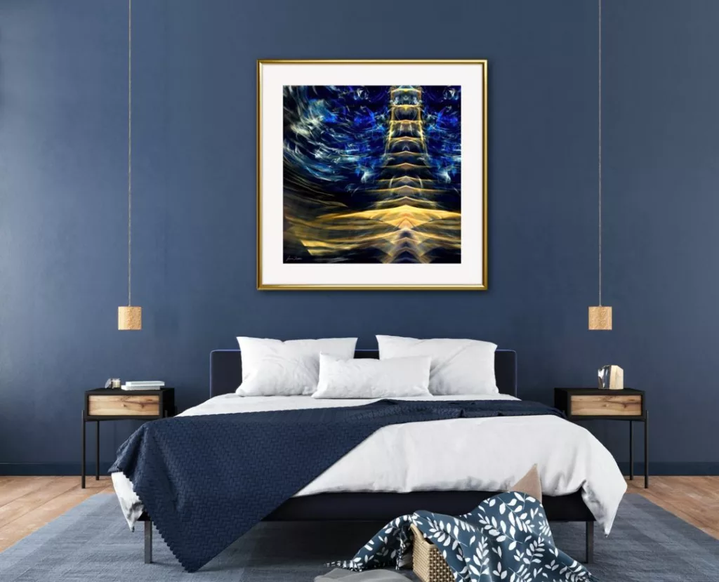 'Electric Pagoda' (in situ) - Abstract Art by Jane Trotter