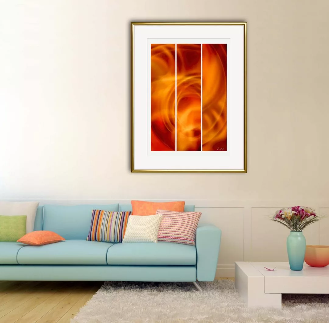 'Solar Flare' (in situ) - Abstract Art by Jane Trotter