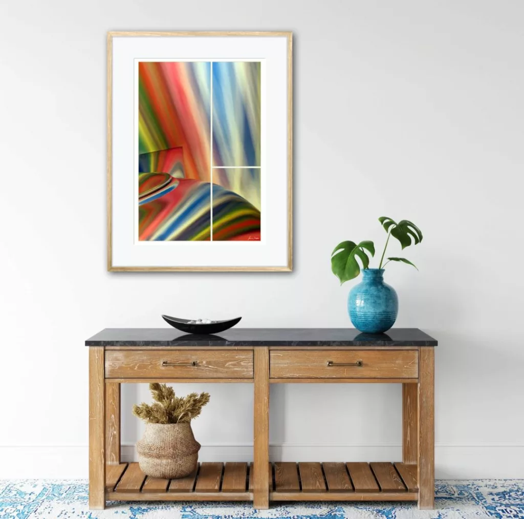 'Splay of Colour' (in situ) - Abstract Art by Jane Trotter