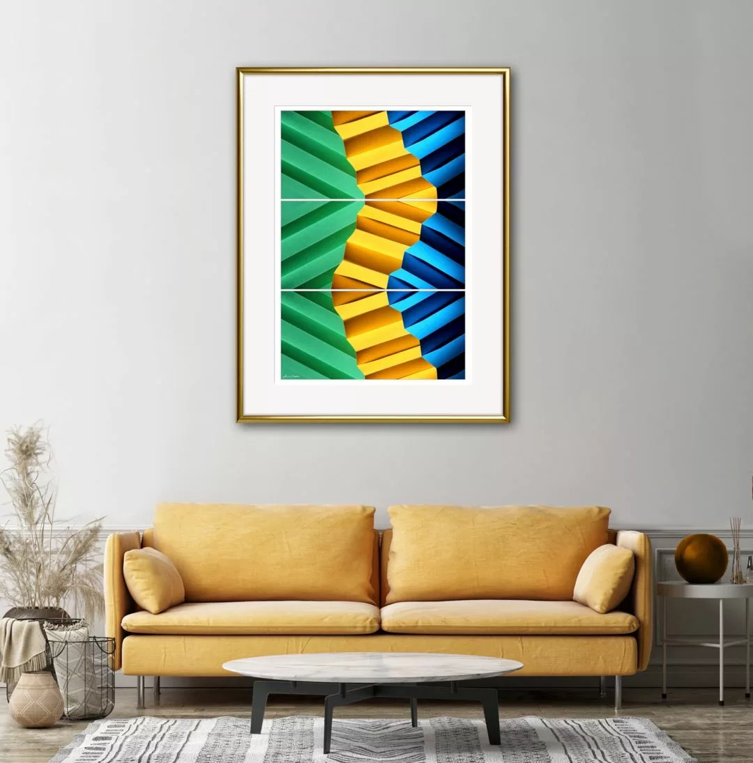 'Follow the Yellow Brick Road' (in situ) - Abstract Art by Jane Trotter