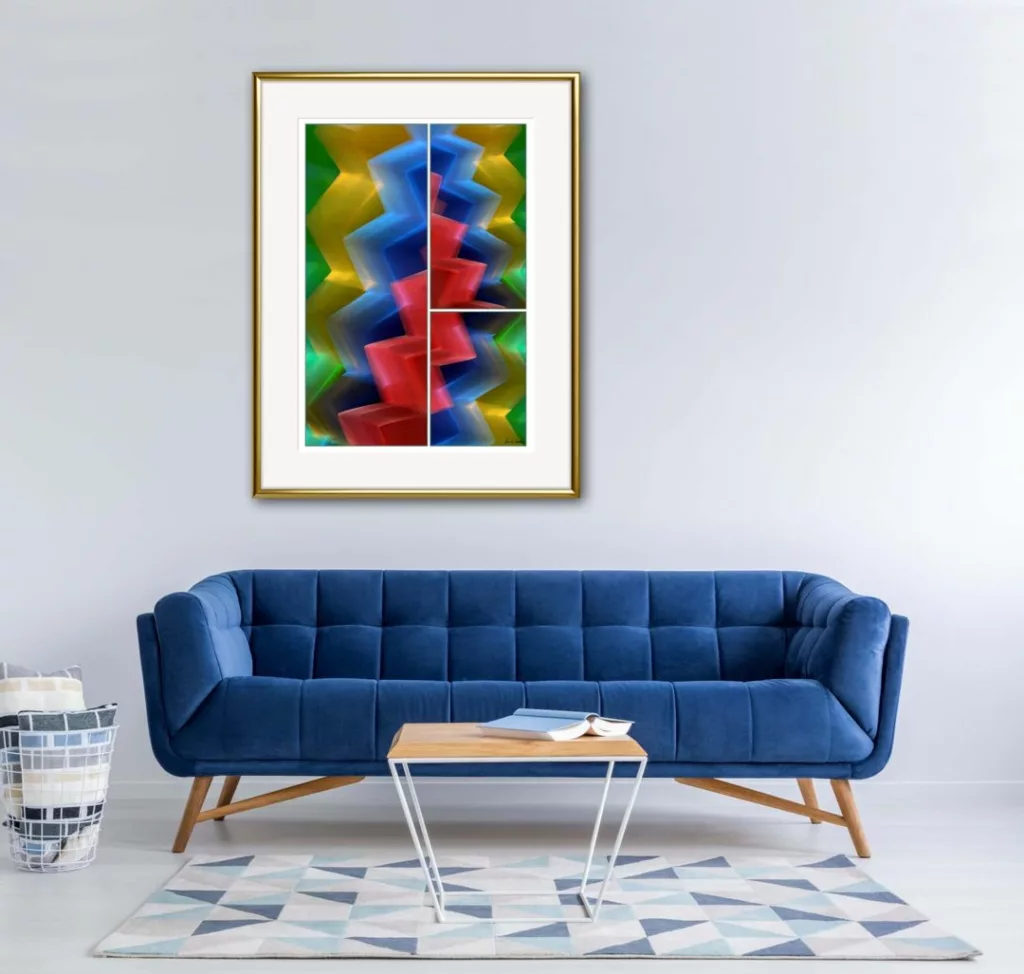 'Cascade' (in situ) - Abstract Art by Jane Trotter
