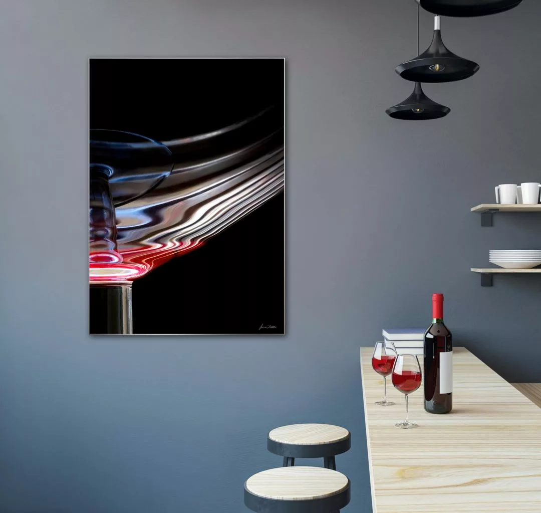 'Half a Glass' (in situ) - Abstract Art by Jane Trotter