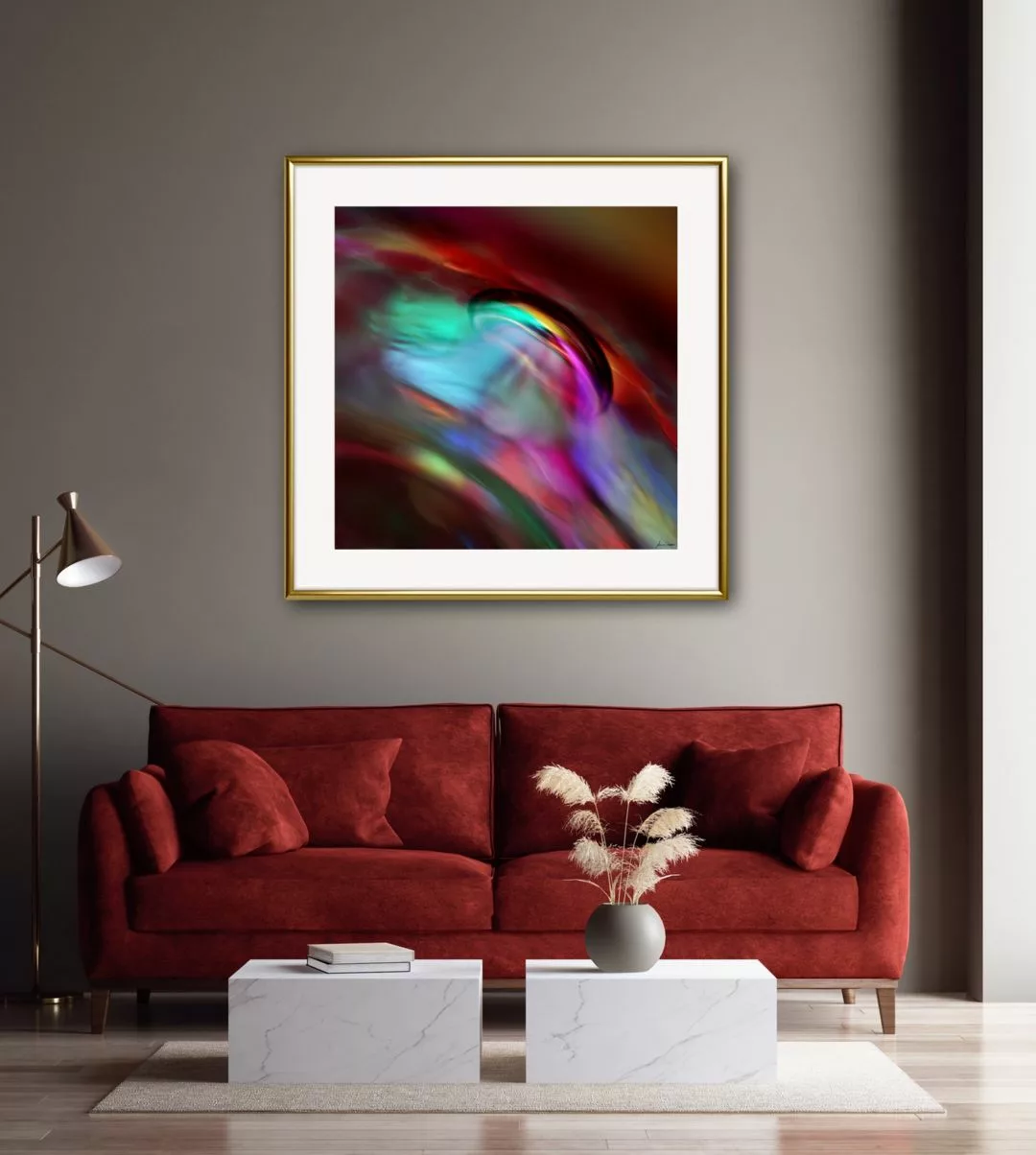 'Birth of Colour' (in situ) - Abstract Art by Jane Trotter