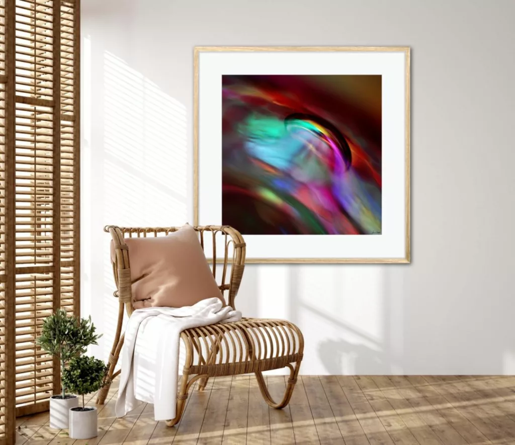 'Birth of Colour' (in situ) - Abstract Art by Jane Trotter