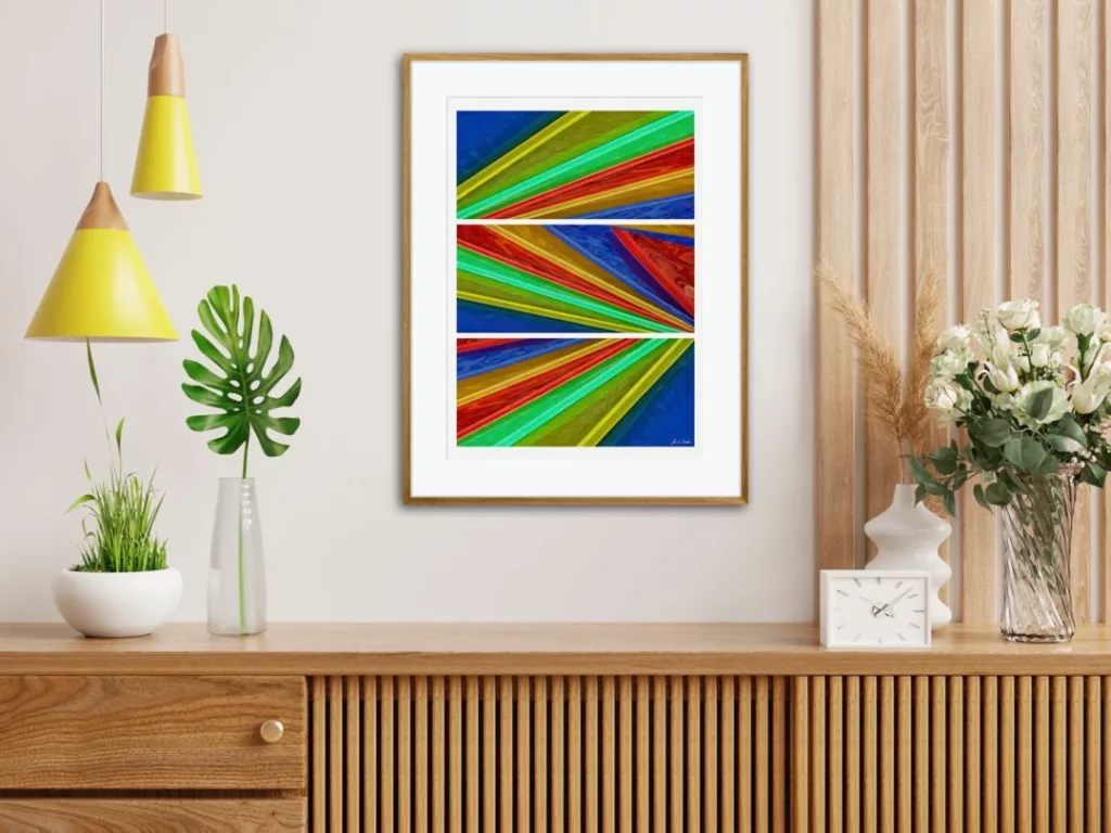 'Lines of Enquiry' (in situ) - Abstract Art by Jane Trotter