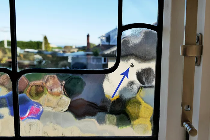 Air bubble on bedroom window